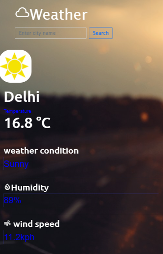 Weather webapp